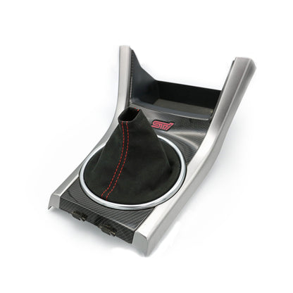 Billetworkz Alcantara Kit (Ultimate): Shift Knob, Shift Boot, E-Brake Boot Kit, and Door Pull Straps (2 Sets) - Subaru STI 2008-2014