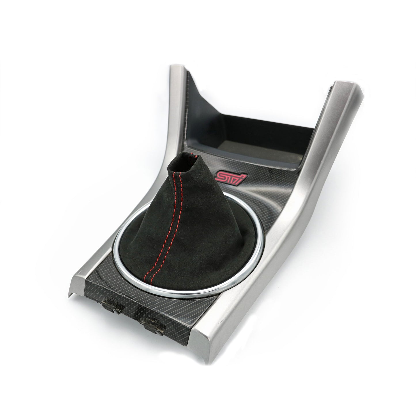 Billetworkz Alcantara Kit (Ultimate): Shift Knob, Shift Boot, E-Brake Boot Kit, and Door Pull Straps (2 Sets) - Subaru STI 2008-2014