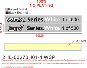 Series.White WRX/STI Interior Badge