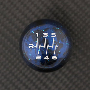 Blue Cosmic Space - 6 Speed Heartbeat Engraving - Audi/VW Manual Fitment