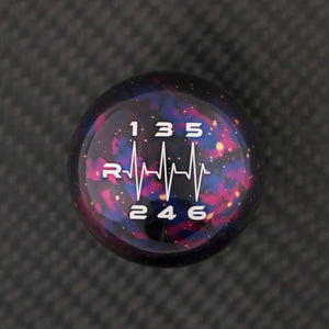 Purple Cosmic Space - 6 Speed Heartbeat Engraving - Audi/VW Manual Fitment