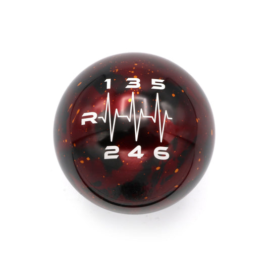 Red Cosmic Space - 6 Speed Heartbeat Engraving - Audi/VW Manual Fitment