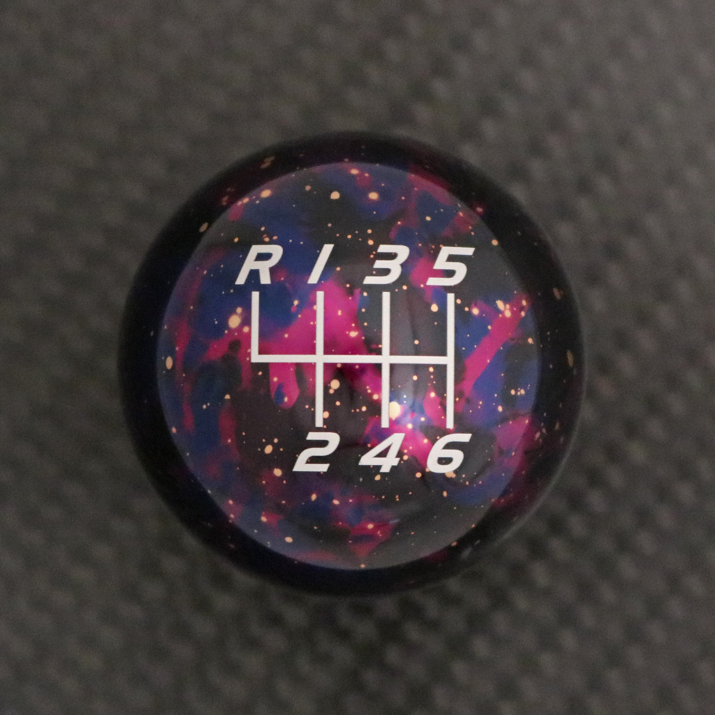 Qualifier Black With Red 6 Speed Reverse Up Left Shift Knob