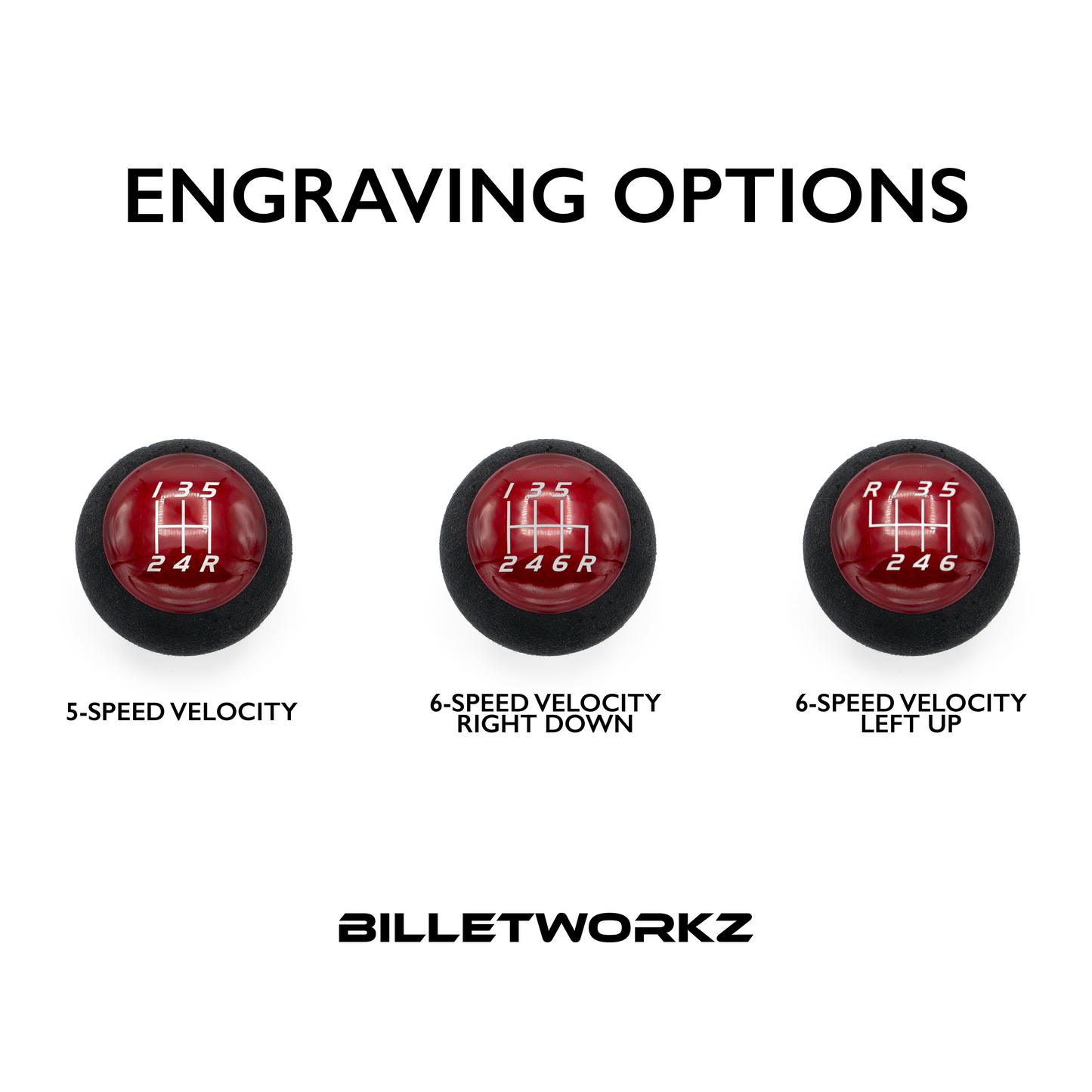 Billetworkz “Fusion” Weighted Shift Knob - Candy Red