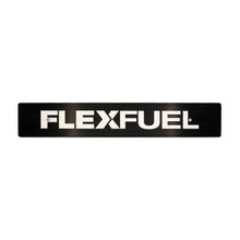 Black license plate with the brand name 'FLEXFUEL' written in white letters.