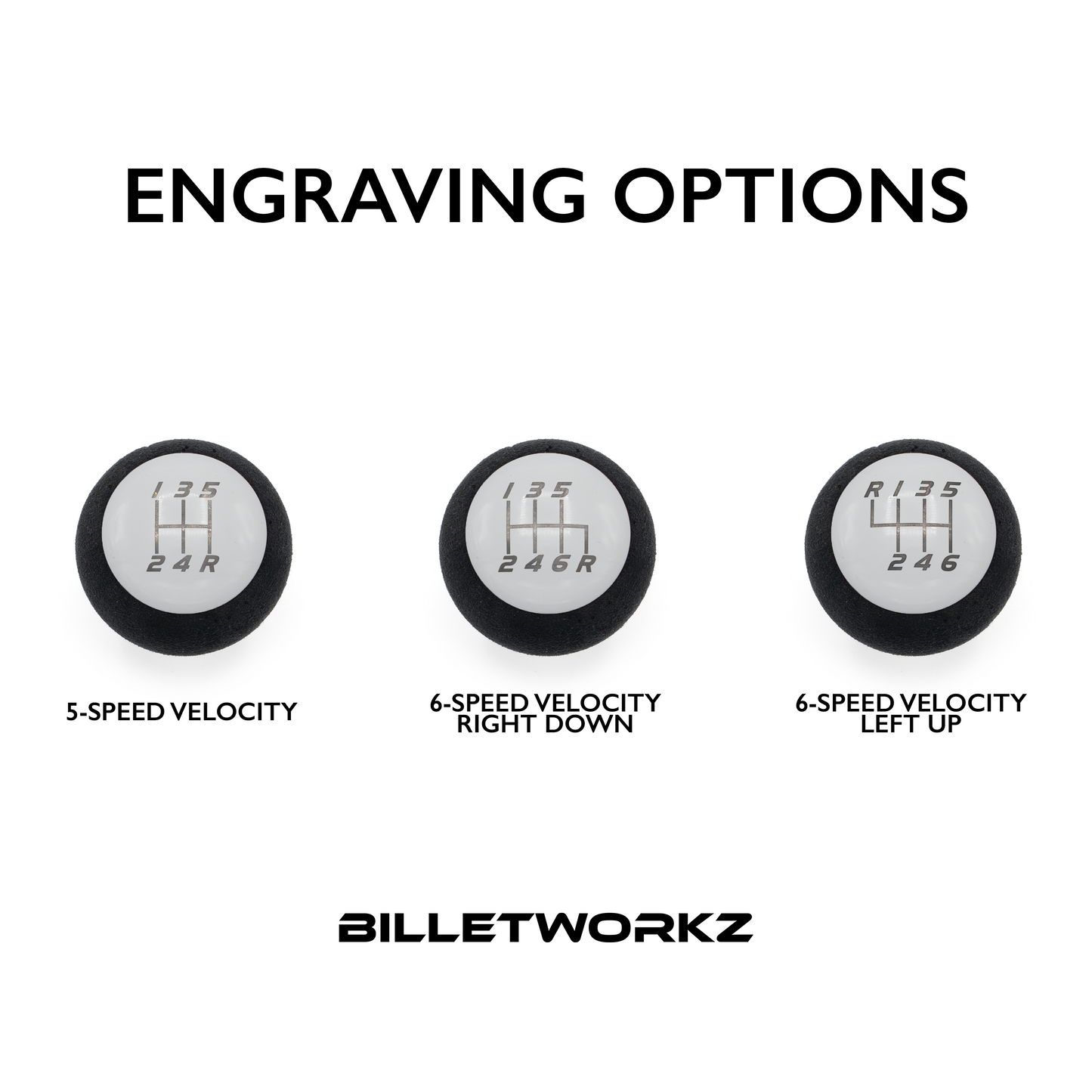 Billetworkz “Fusion” Weighted Shift Knob - Gloss White