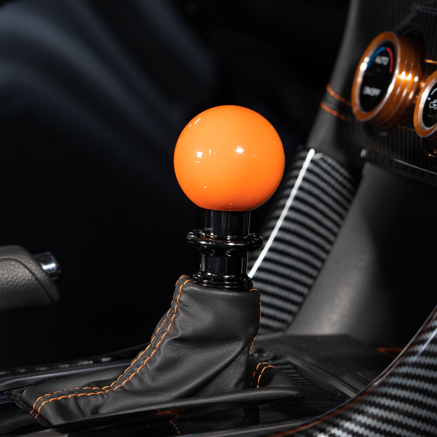 Billetworkz Automatic Shifter - Gloss Orange - Fits Subaru CVT: WRX (15–21), Crosstrek (13–23), Forester (14–18), Impreza (12–23), Legacy/Outback (10–14)