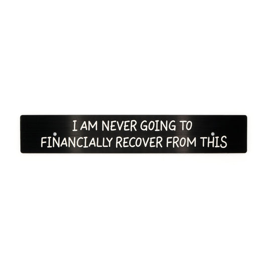 Billetworkz "Financially Recover" License Plate Delete