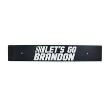A black license plate delete with the text 'LET'S GO BRANDON' in white.