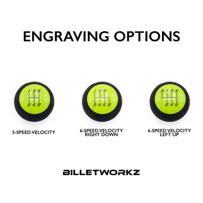 Billetworkz “Fusion” Weighted Shift Knob - Neon Yellow