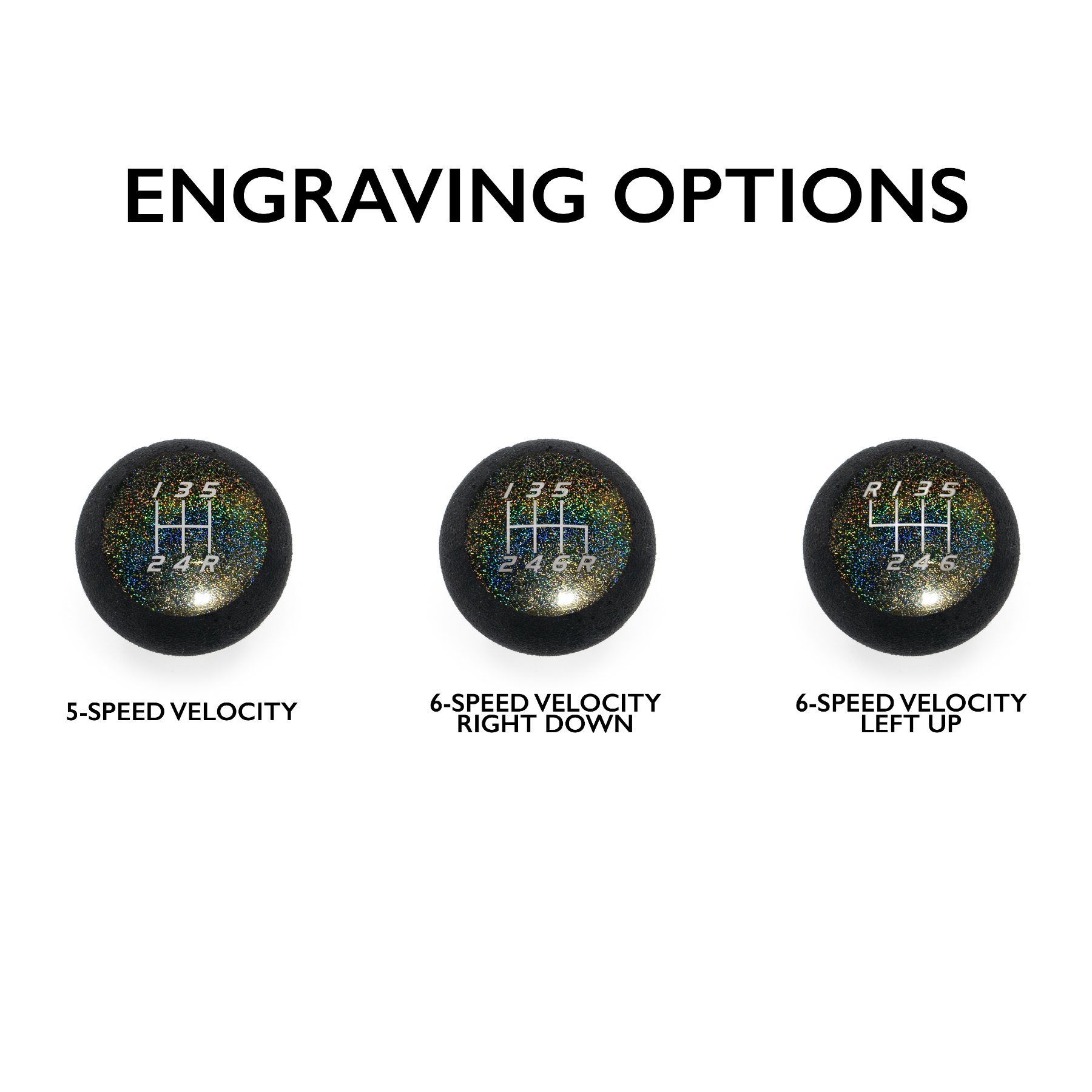 Billetworkz “Fusion” Weighted Shift Knob - Rainbow Sparkle