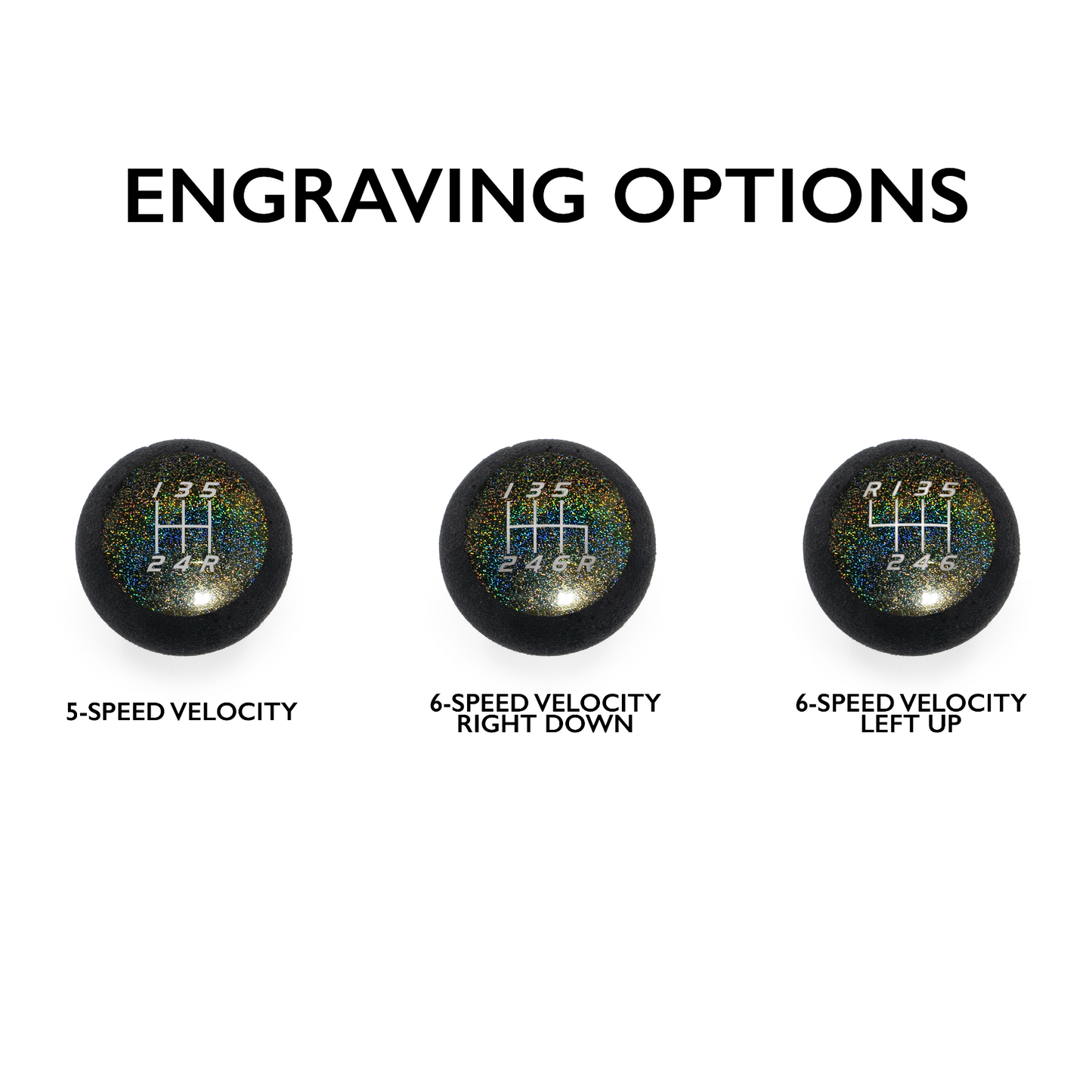 Billetworkz “Fusion” Weighted Shift Knob - Rainbow Sparkle