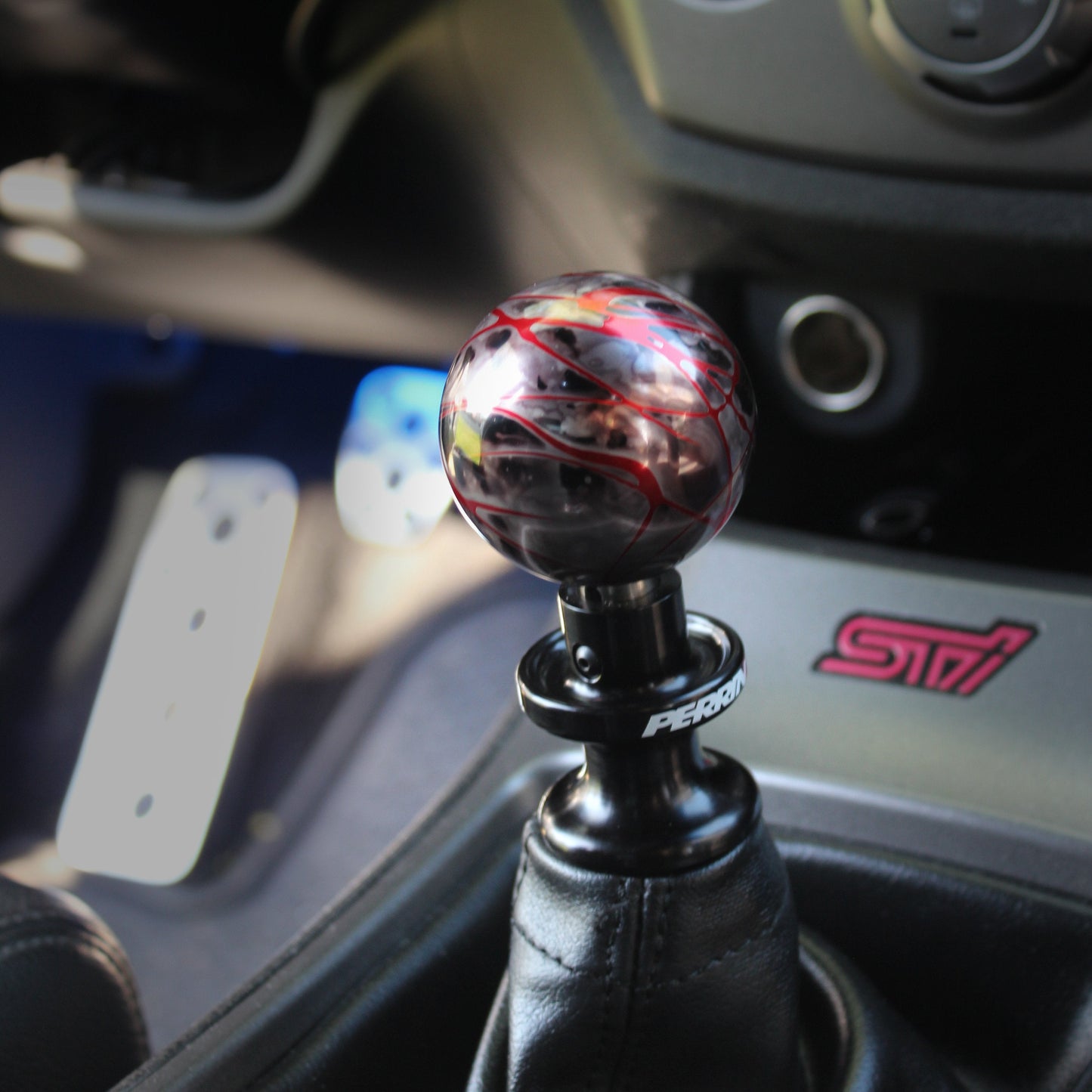 Black Smoke w/ Red Splash - No Engraving - 5 Speed WRX Fitment