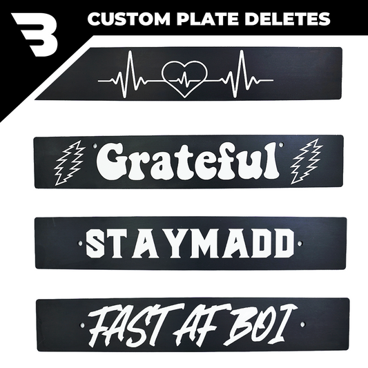 Custom Engraved License Plate Delete