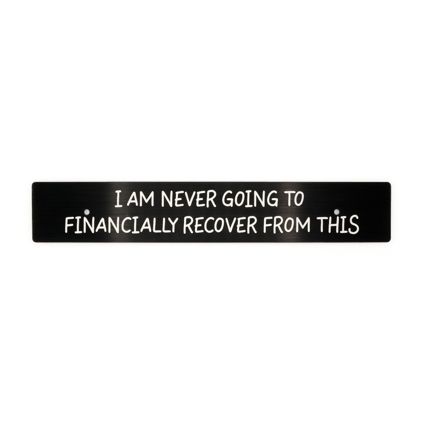 "Financially Recover" Plate Delete