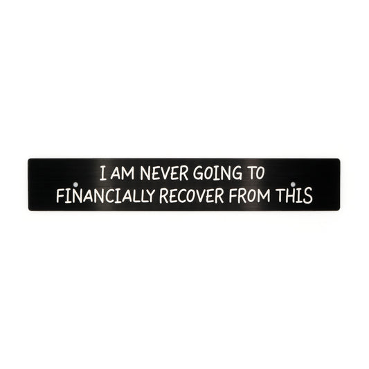 "Financially Recover" Plate Delete