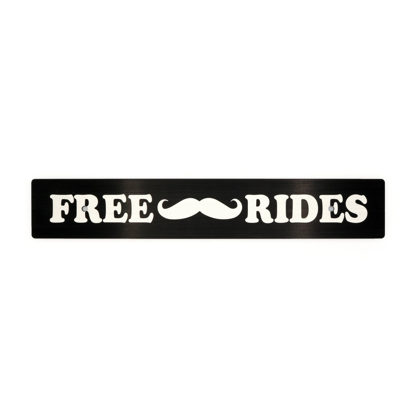 "Free Mustache Rides" Plate Delete