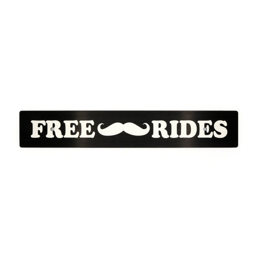 "Free Mustache Rides" Plate Delete