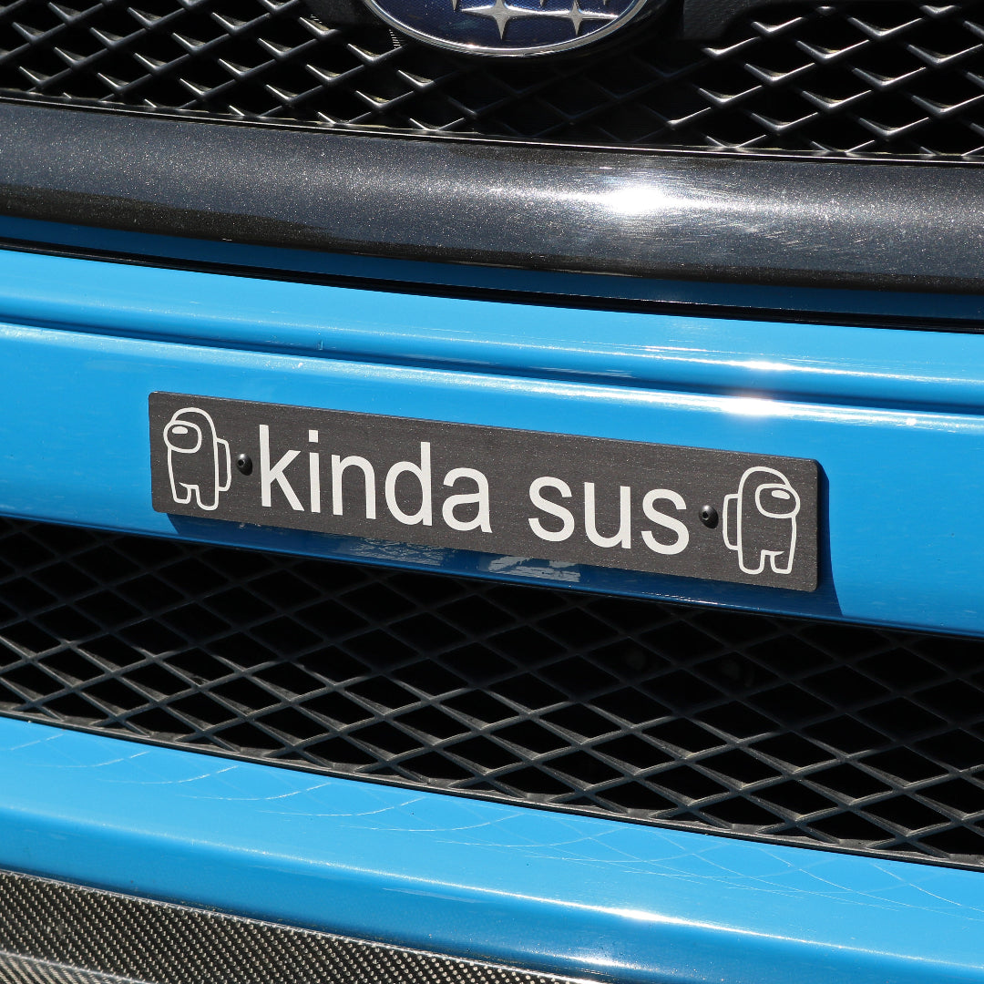 Billetworkz "Kinda Sus" License Plate Delete