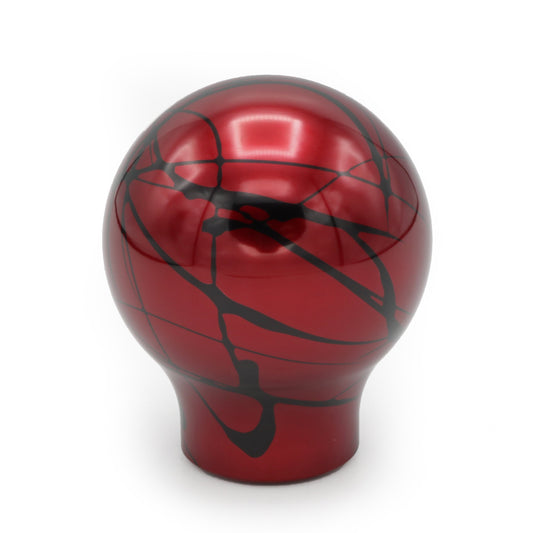 Billetworkz Shift Knob - Red w/Black Splash - Ford Mustang (2015+)