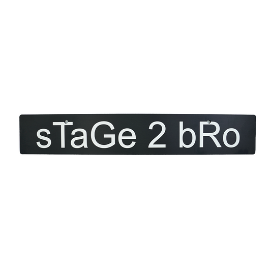 "sTaGe 2 bRo" Plate Delete